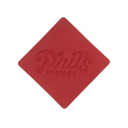 ПАТЧ РОМБ nubuk (красный) 7,6 х 7,6 см