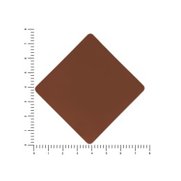 ПАТЧ РОМБ soft-touch (коричневый) 7,6 х 7,6 см