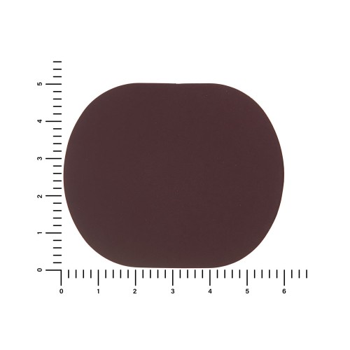 ПАТЧ ОВАЛ soft-touch (коричневый ) 6,0 х 5,0 см