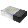 Подарочная коробка с голографическим шубером без печати "Aurora", L, 260х260х100 мм.