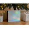 Подарочная коробка с голографическим шубером без печати "Aurora", L, 260х260х100 мм.