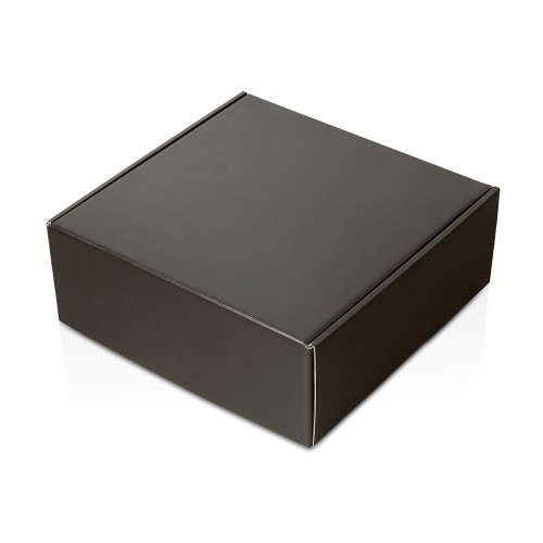 Подарочная коробка с голографическим шубером без печати "Aurora", L, 260х260х100 мм.