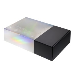 Подарочная коробка с голографическим шубером «Aurora», L, вн. размер 260х260х100 мм.