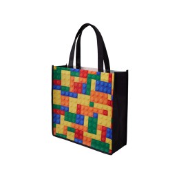 Сумка для шопинга с донной складкой и ручкой из нетканого PET материала