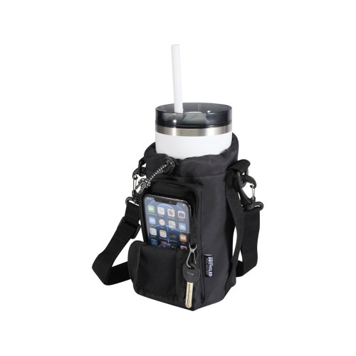 Трип Эви дорожная сумка для бутылок из переработанного материала объемом 2 л, черный