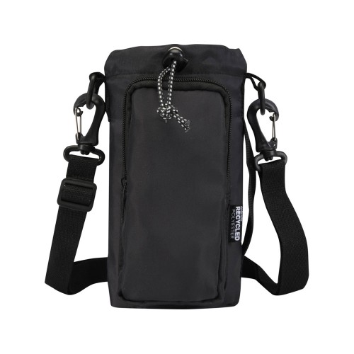 Трип Эви дорожная сумка для бутылок из переработанного материала объемом 2 л, черный