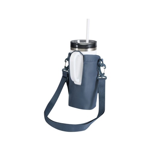 Трип Эви дорожная сумка для бутылок из переработанного материала объемом 2 л, серо-синий