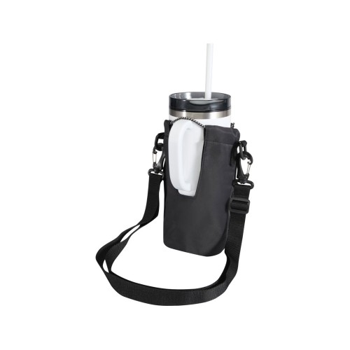 Трип Эви дорожная сумка для бутылок из переработанного материала объемом 2 л, черный