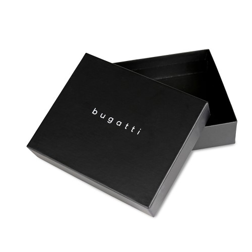 Зажим для денег BUGATTI КОМЕТА | COMET, с защитой данных RFID, черный, натуральная воловья кожа, 11х0,5х8,5 см
