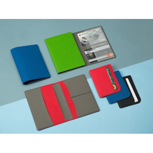 Обложка для паспорта с RFID защитой отделений для пластиковых карт "Favor", черная