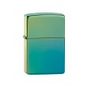 Зажигалка ZIPPO Classic с покрытием High Polish Teal, латунь/сталь, зелёная, глянцевая, 38x13x57 мм