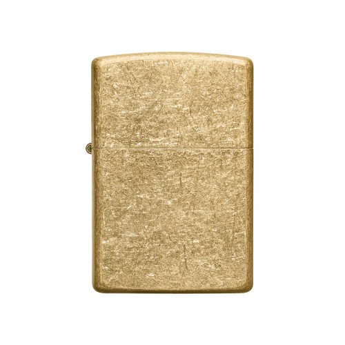 Зажигалка ZIPPO Classic с покрытием Tumbled Brass, латунь/сталь, золотистая, матовая, 38x13x57 мм