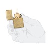 Зажигалка ZIPPO Classic с покрытием Tumbled Brass, латунь/сталь, золотистая, матовая, 38x13x57 мм