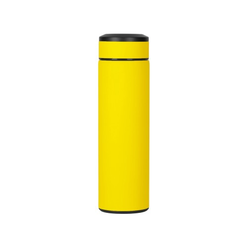 Вакуумный термос "Vacuum Flask C1", soft touch, 420мл, желтый
