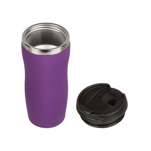 Термокружка "Double wall mug C1", soft touch, 350 мл, фиолетовый