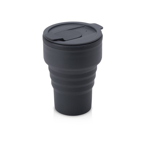Силиконовый складной стакан "GoCup", темно-серый