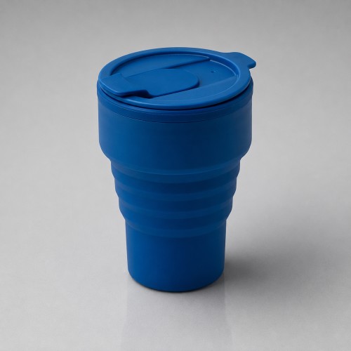 Силиконовый складной стакан "GoCup", индиго
