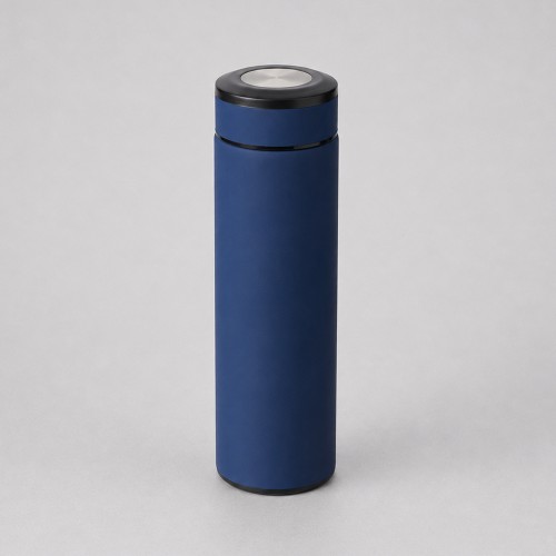 Вакуумный термос "Vacuum Flask C1", soft touch, 420мл, темно-синий