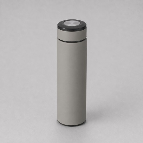 Вакуумный термос "Vacuum Flask C1", soft touch, 420мл, серый
