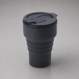 Силиконовый складной стакан "GoCup", темно-серый