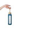 Бутылка из боросиликатного стекла "Hangy", 550 мл, индиго